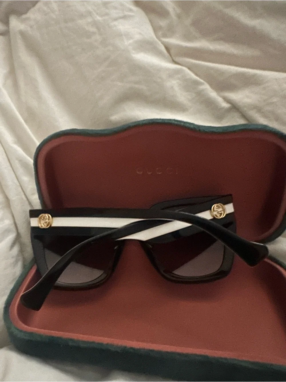 Gucci Black Sunglasses with Gold Accent
